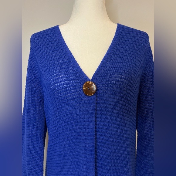 Coldwater Creek Knit Royal Blue Cardigan - Picture 2 of 7